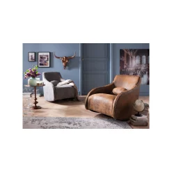 KARE Design Fauteuil à Bascule Swing Ritmo Vintage Marron ^ Fauteuil