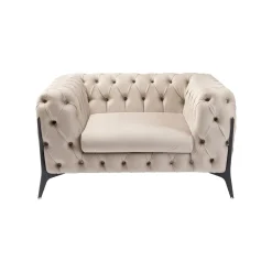 KARE Design Fauteuil Bellissima Velours Beige ^ Fauteuil