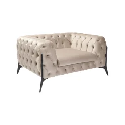KARE Design Fauteuil Bellissima Velours Beige ^ Fauteuil