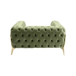 KARE Design Fauteuil Bellissima Velours Vert ^ Fauteuil