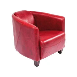 KARE Design Fauteuil Cigar Lounge Cuir Rouge ^ Fauteuil