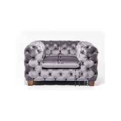 KARE Design Fauteuil Desire Velours Gris ^ Fauteuil