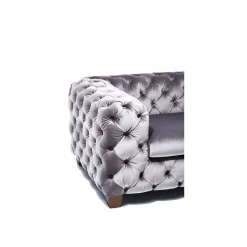 KARE Design Fauteuil Desire Velours Gris ^ Fauteuil