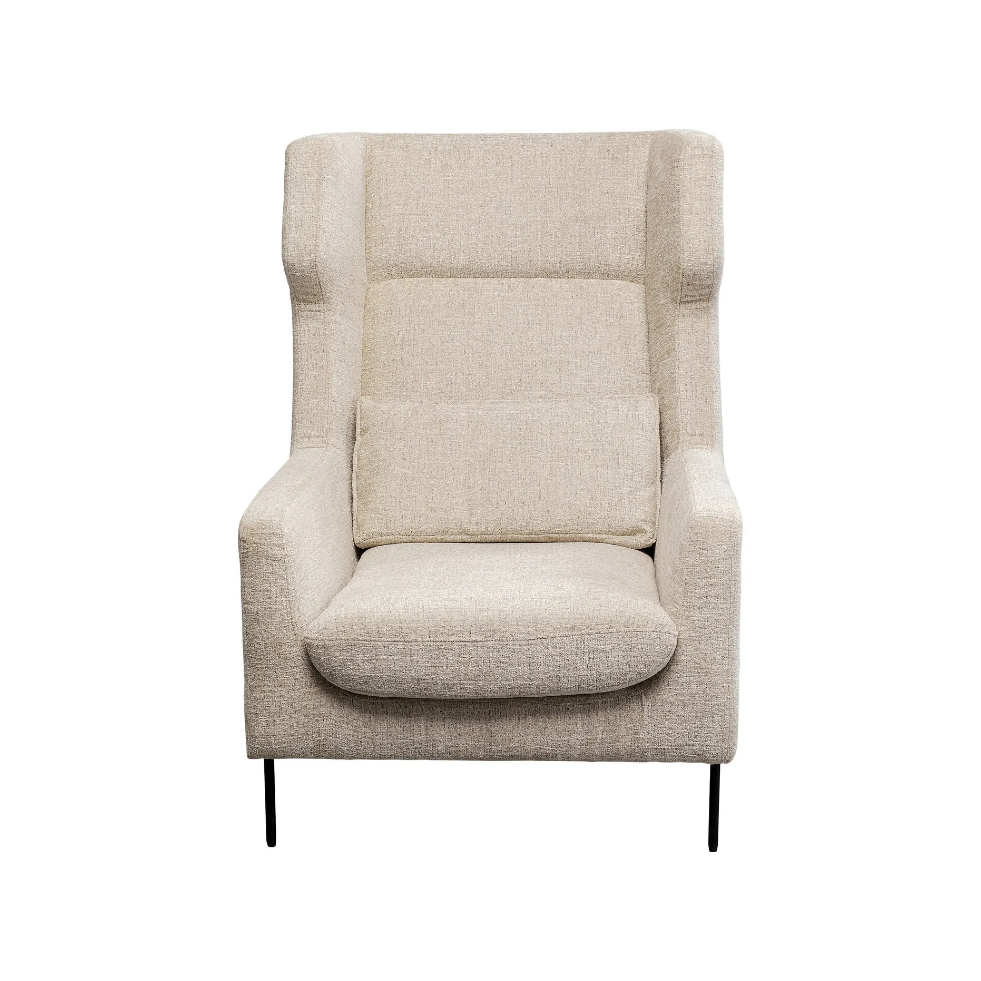KARE Design Fauteuil Et Repose-pieds Quinn Beige ^ Fauteuil