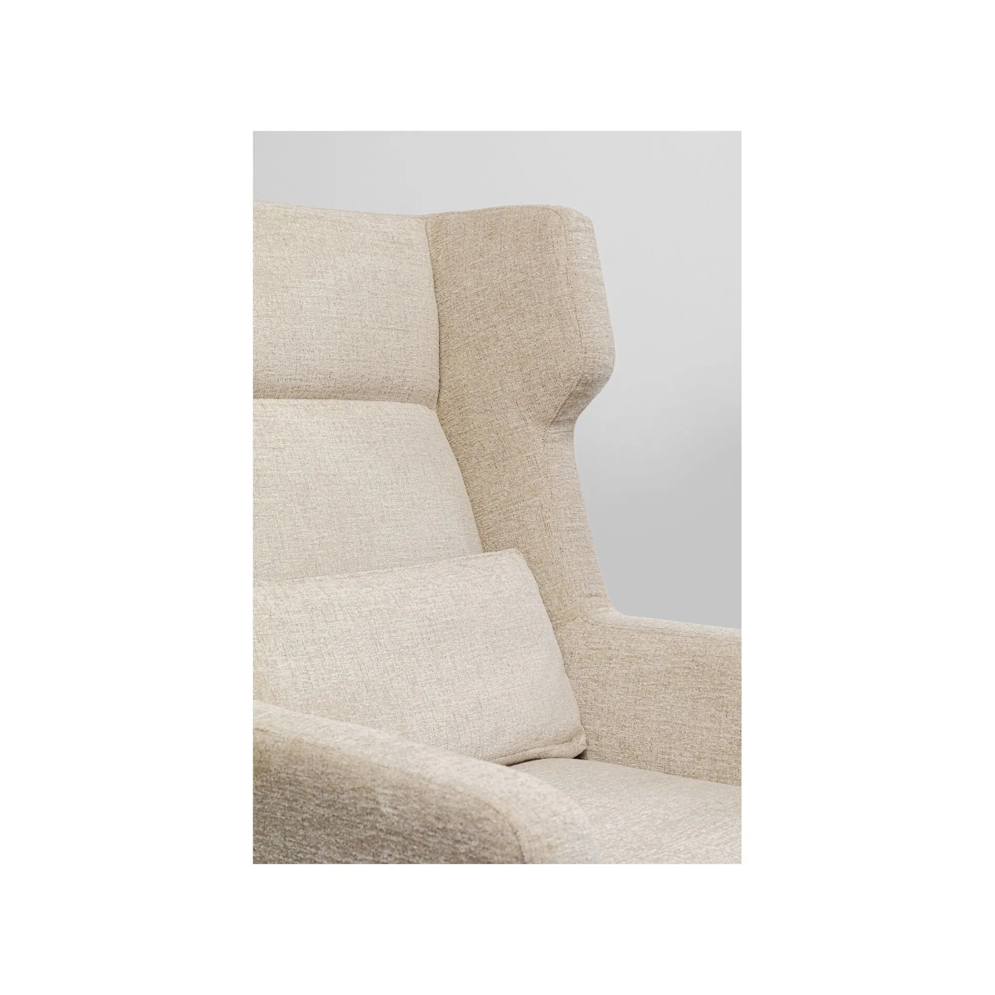 KARE Design Fauteuil Et Repose-pieds Quinn Beige ^ Fauteuil