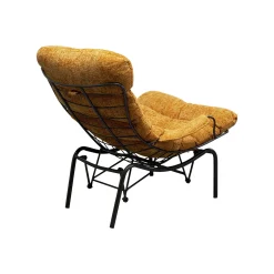 KARE Design Fauteuil Et Repose-pieds Vienna Swing Jaune ^ Fauteuil