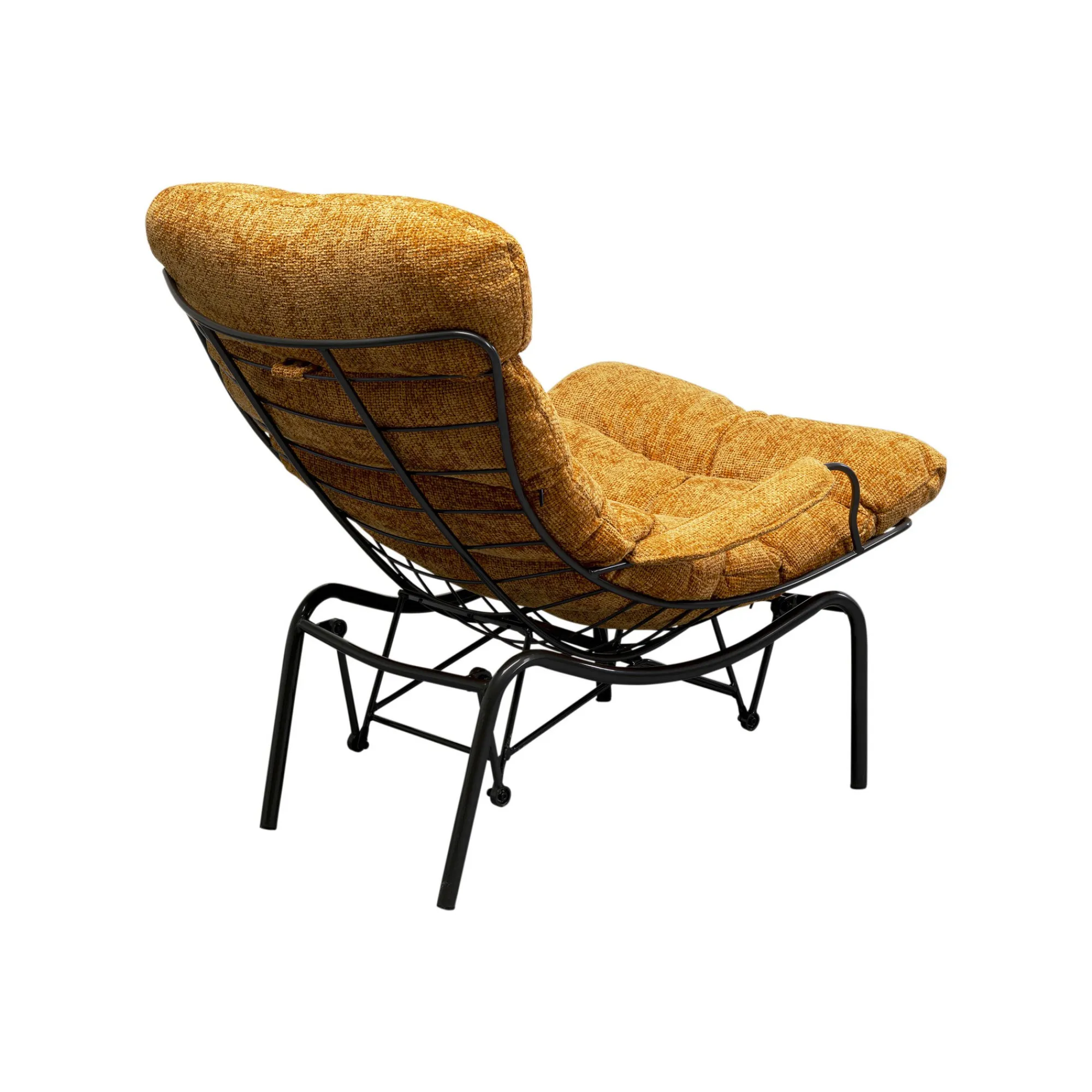 KARE Design Fauteuil Et Repose-pieds Vienna Swing Jaune ^ Fauteuil