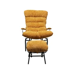 KARE Design Fauteuil Et Repose-pieds Vienna Swing Jaune ^ Fauteuil