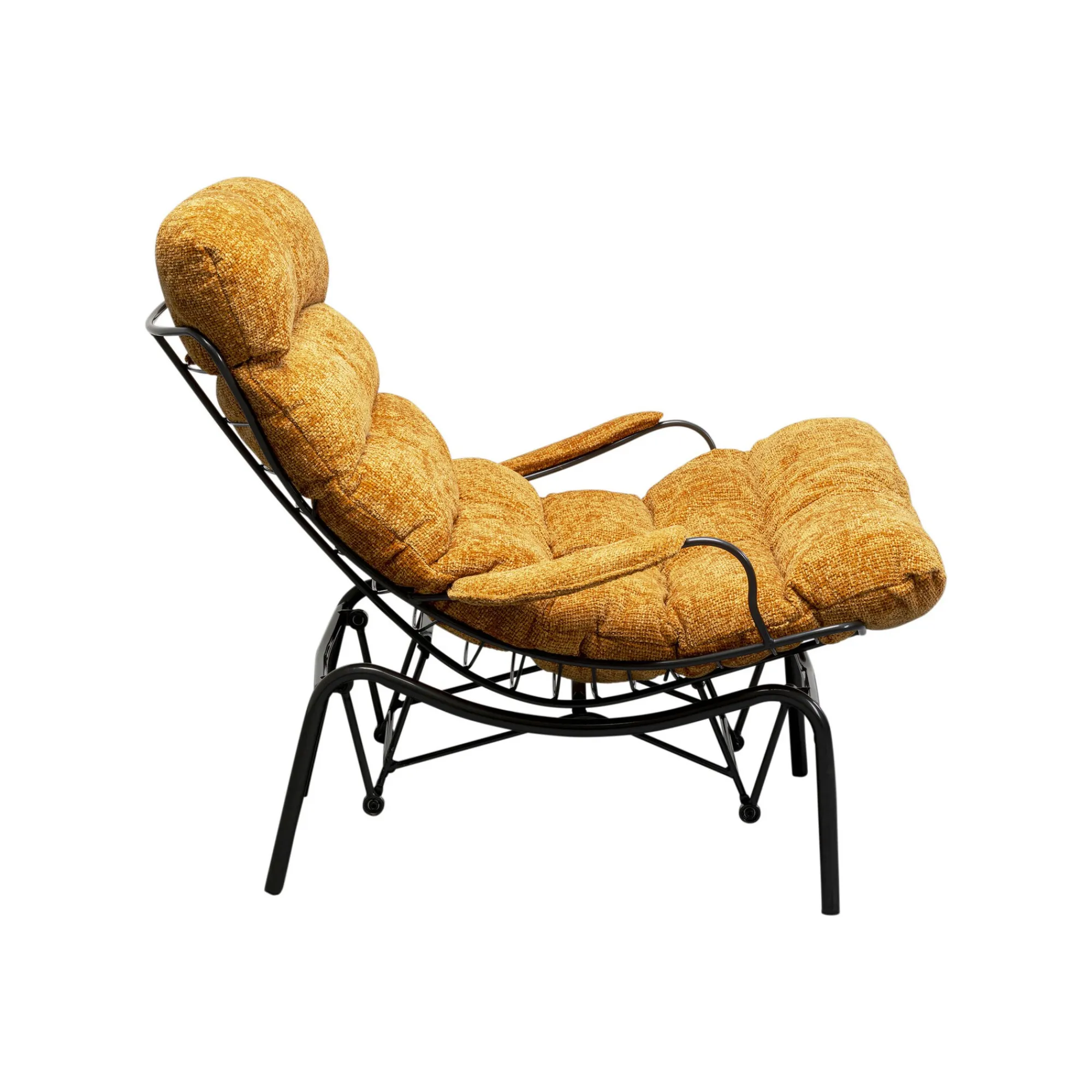 KARE Design Fauteuil Et Repose-pieds Vienna Swing Jaune ^ Fauteuil