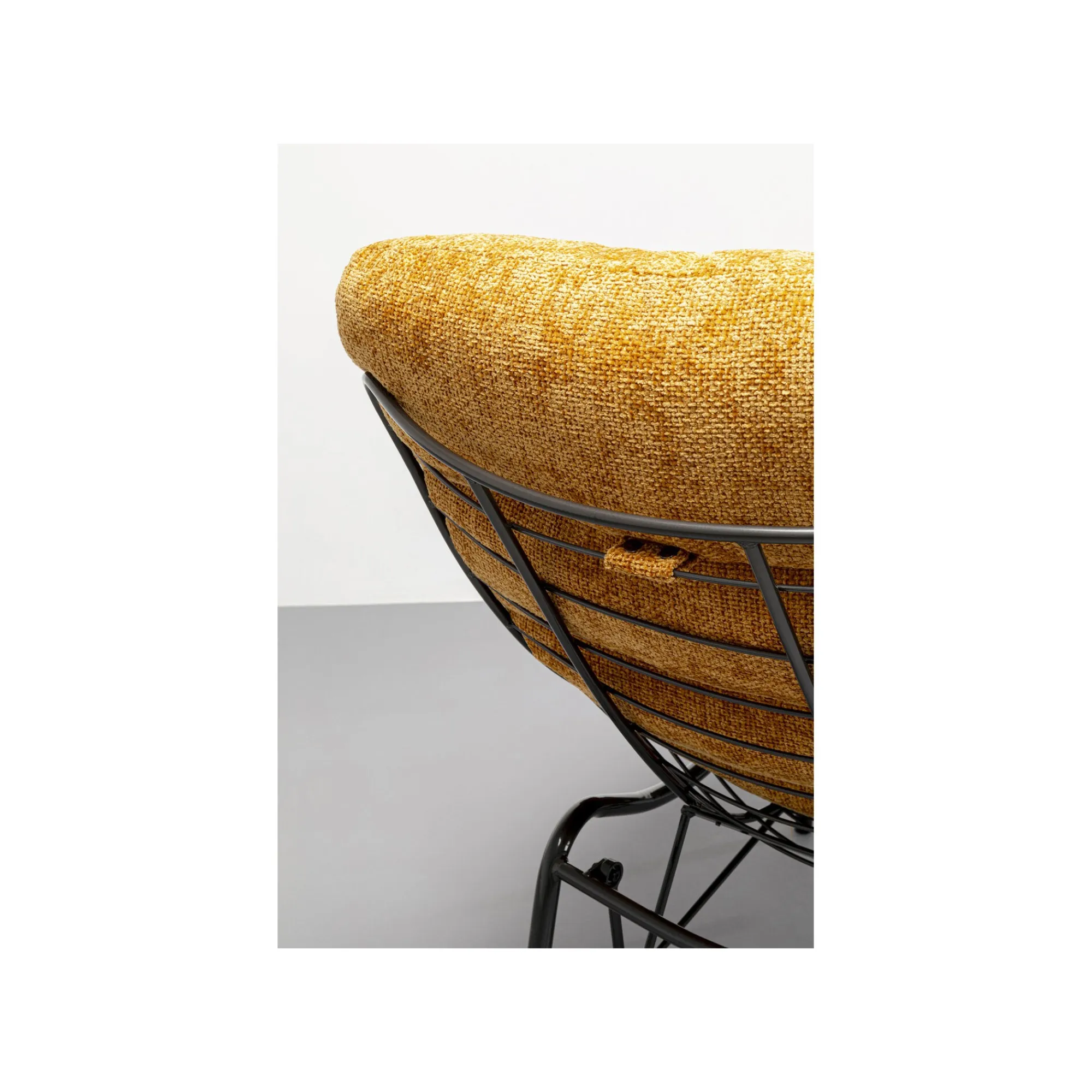 KARE Design Fauteuil Et Repose-pieds Vienna Swing Jaune ^ Fauteuil