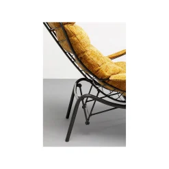 KARE Design Fauteuil Et Repose-pieds Vienna Swing Jaune ^ Fauteuil