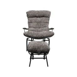 KARE Design Fauteuil Et Repose-pieds Vienna Swing Gris ^ Fauteuil