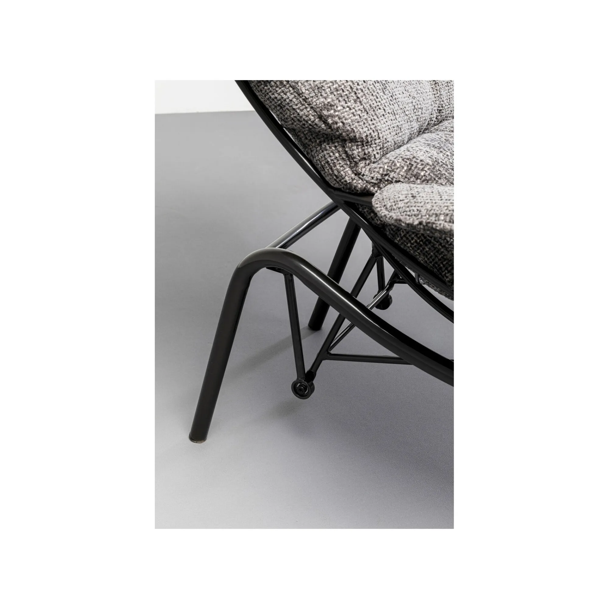 KARE Design Fauteuil Et Repose-pieds Vienna Swing Gris ^ Fauteuil