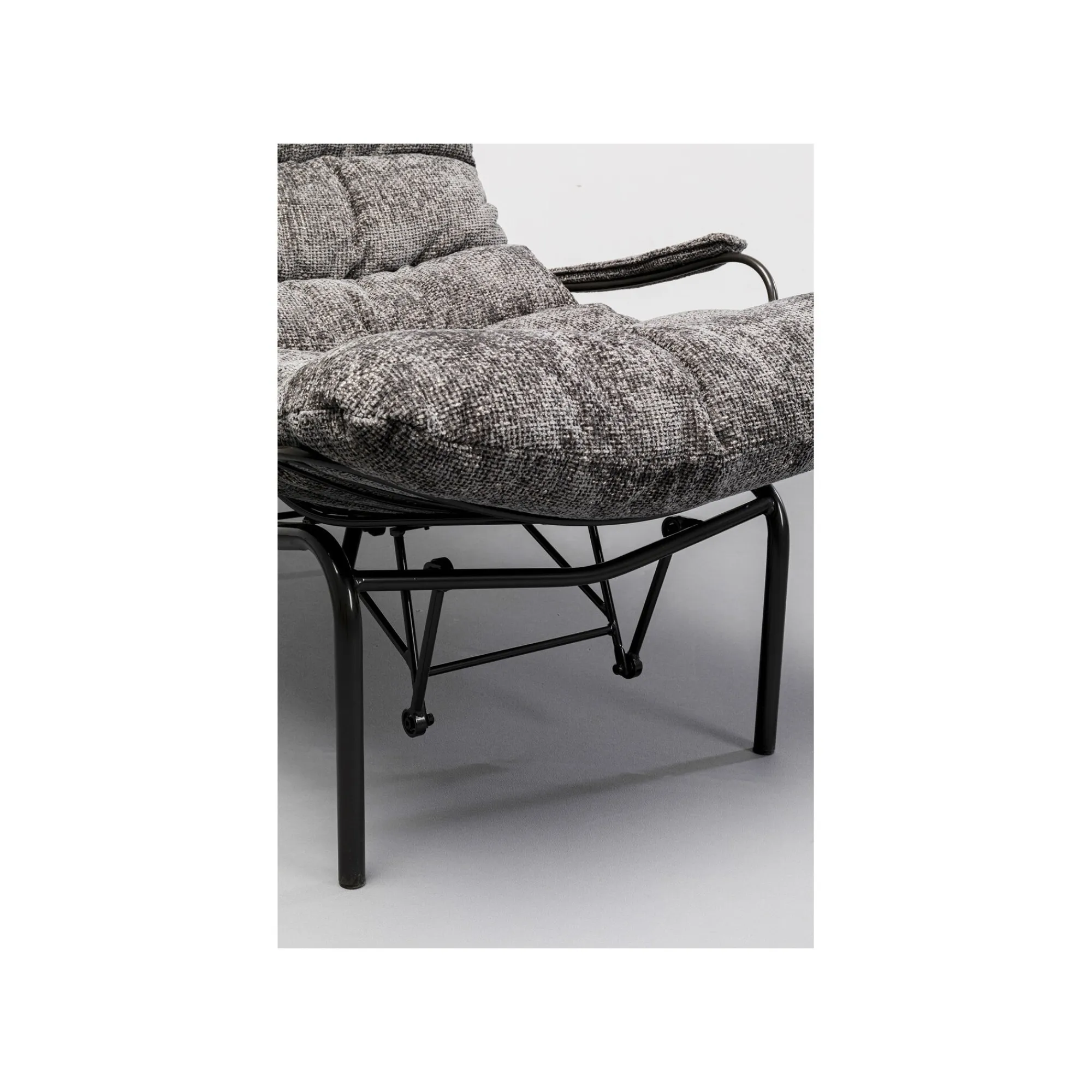 KARE Design Fauteuil Et Repose-pieds Vienna Swing Gris ^ Fauteuil