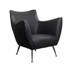 KARE Design Fauteuil Goldfinger Noir ^ Fauteuil