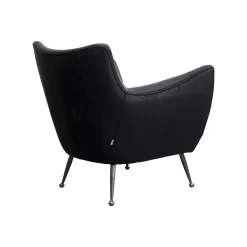 KARE Design Fauteuil Goldfinger Noir ^ Fauteuil