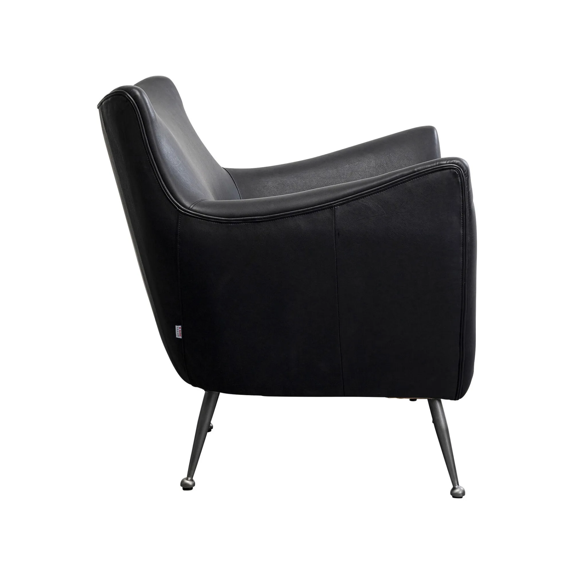 KARE Design Fauteuil Goldfinger Noir ^ Fauteuil