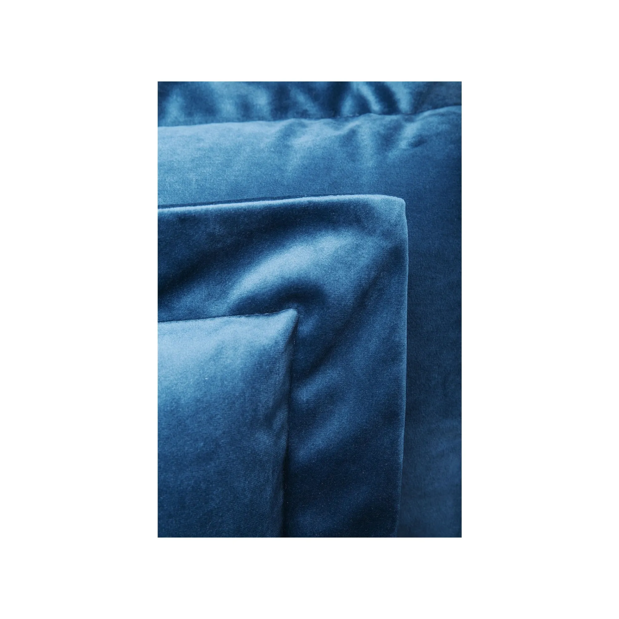 KARE Design Fauteuil Lullaby Velours Bleu Pétrole ^ Fauteuil