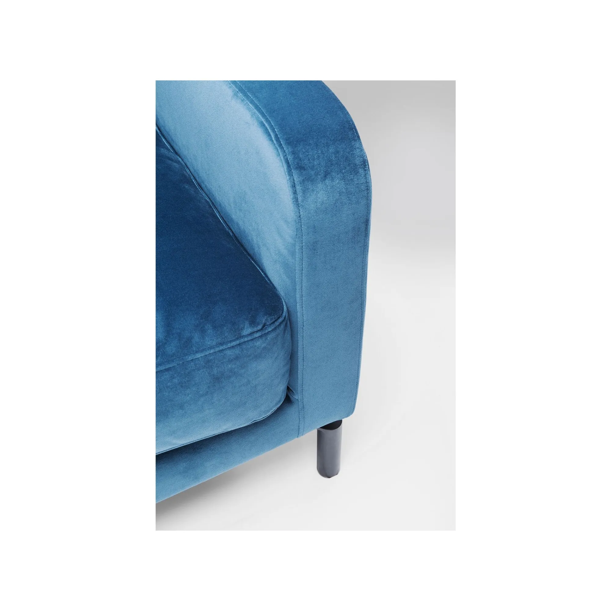 KARE Design Fauteuil Lullaby Velours Bleu Pétrole ^ Fauteuil