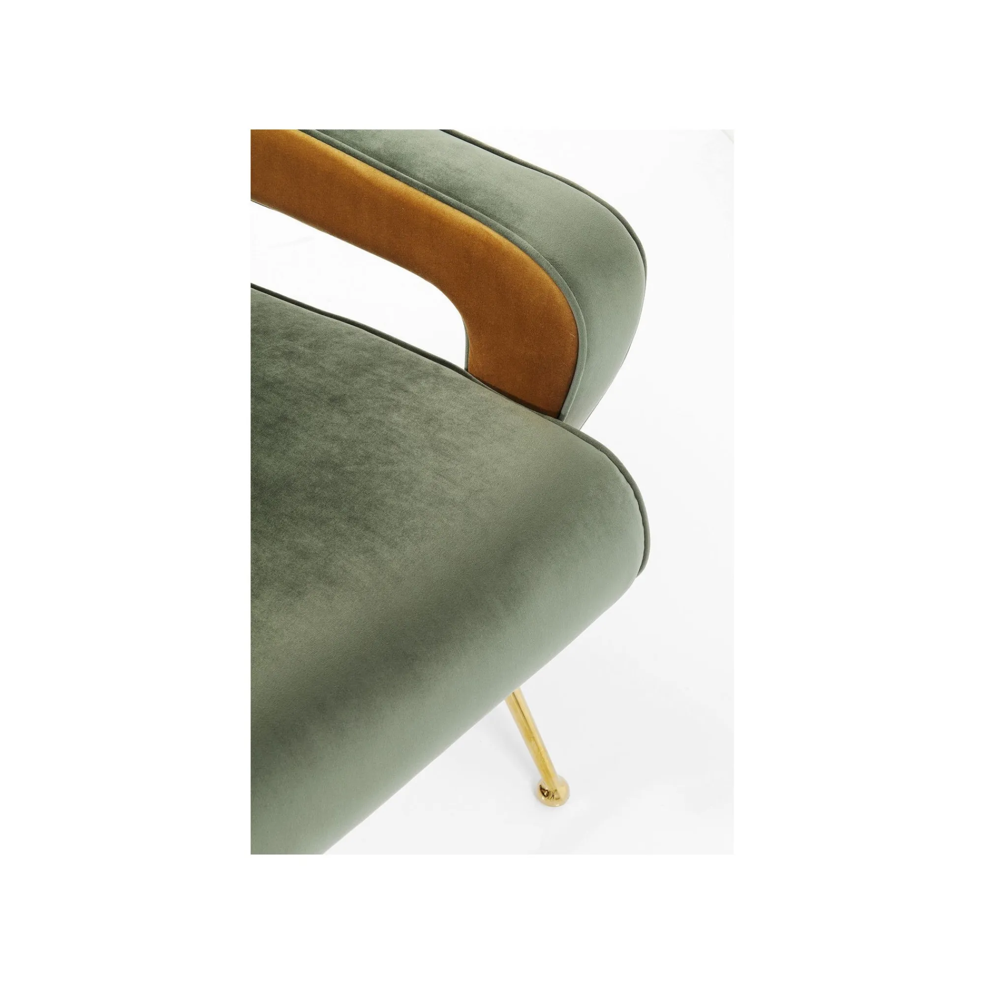 KARE Design Fauteuil Luna Velours Vert ^ Fauteuil