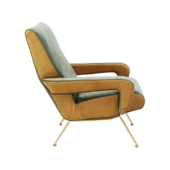 KARE Design Fauteuil Luna Velours Vert ^ Fauteuil