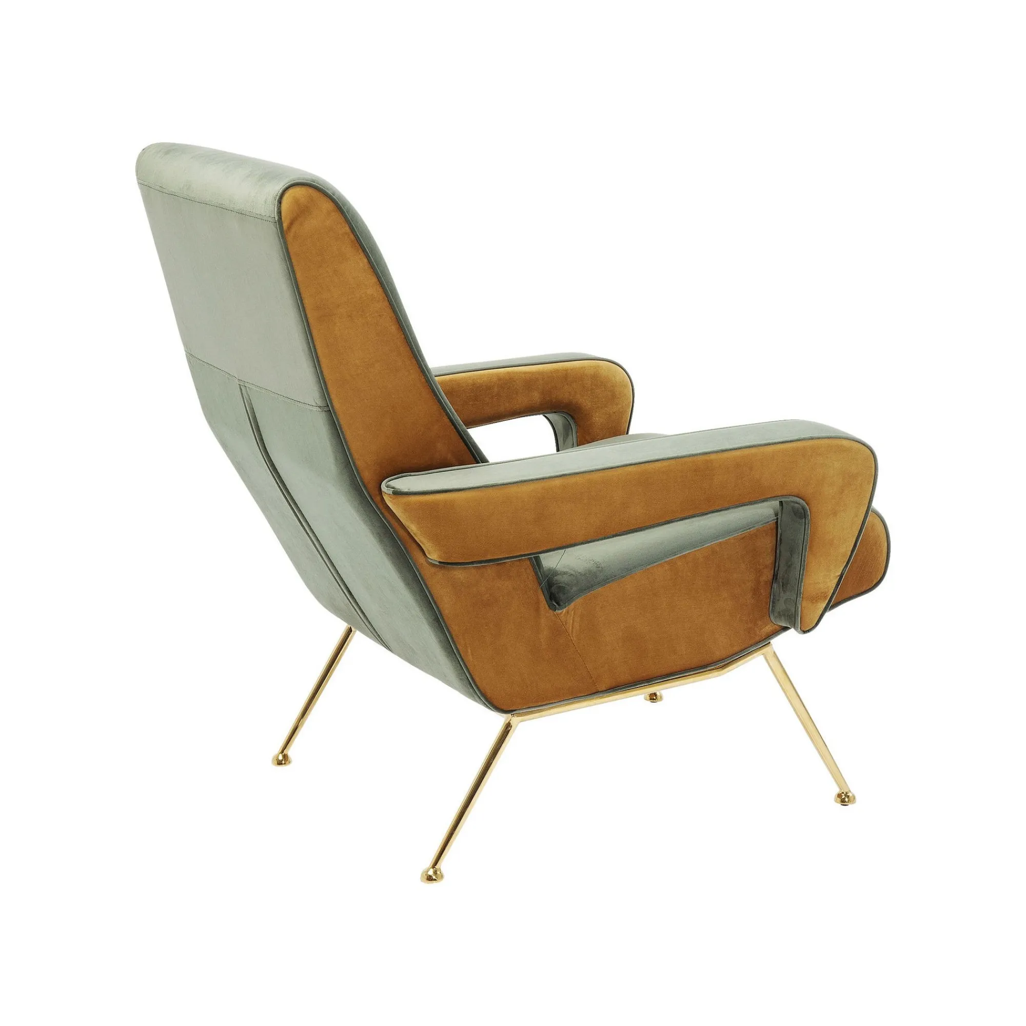 KARE Design Fauteuil Luna Velours Vert ^ Fauteuil