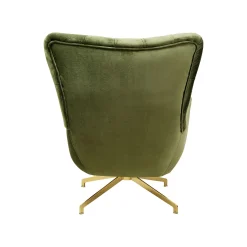 KARE Design Fauteuil Pivotant Bellissima Velours Vert ^ Fauteuil