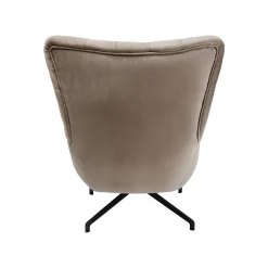 KARE Design Fauteuil Pivotant Bellissima Velours Beige ^ Fauteuil