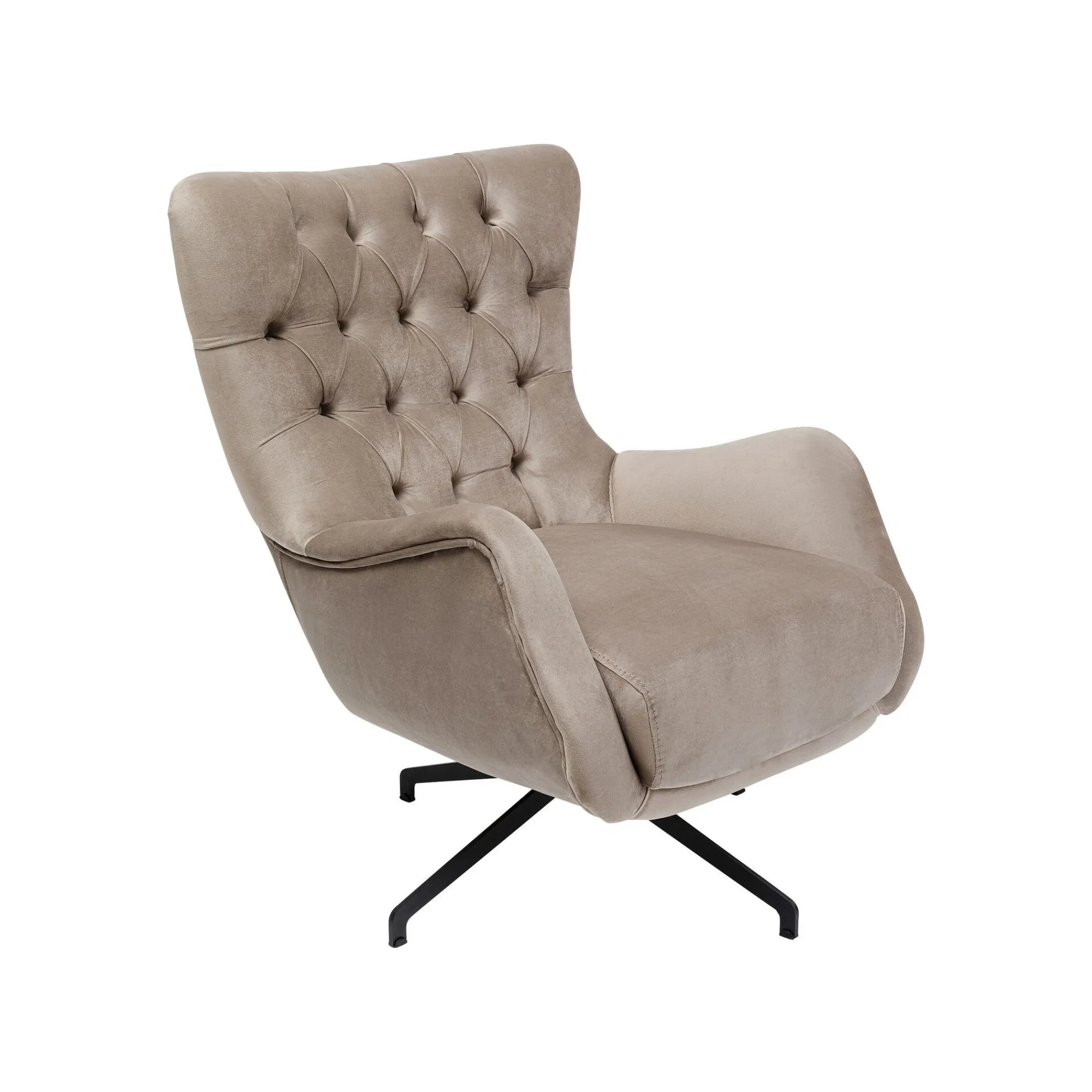 KARE Design Fauteuil Pivotant Bellissima Velours Beige ^ Fauteuil