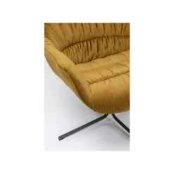 KARE Design Fauteuil Pivotant Bristol Velours Jaune ^ Fauteuil