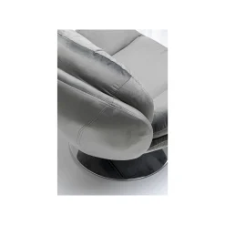 KARE Design Fauteuil Pivotant Cosy Velours Gris ^ Fauteuil