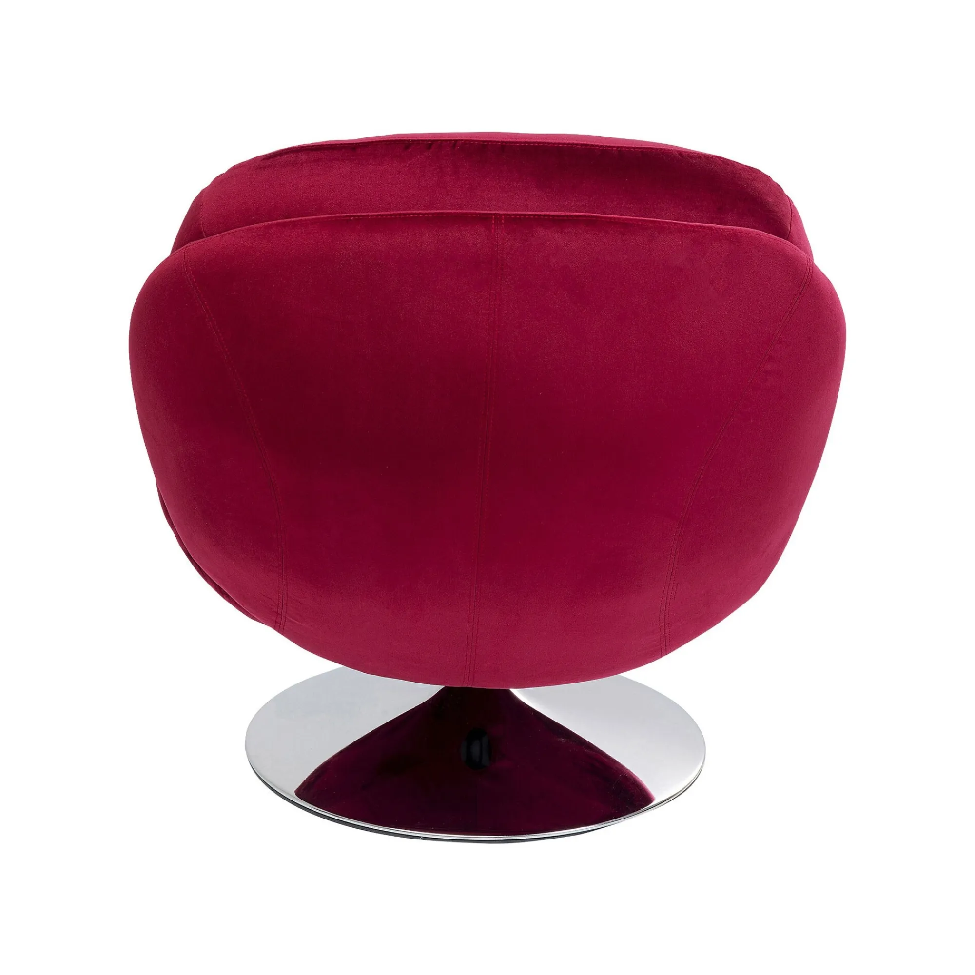 KARE Design Fauteuil Pivotant Cosy Velours Rouge ^ Fauteuil