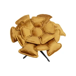 KARE Design Fauteuil Pivotant Et Repose-pieds Blossom Ocre ^ Fauteuil