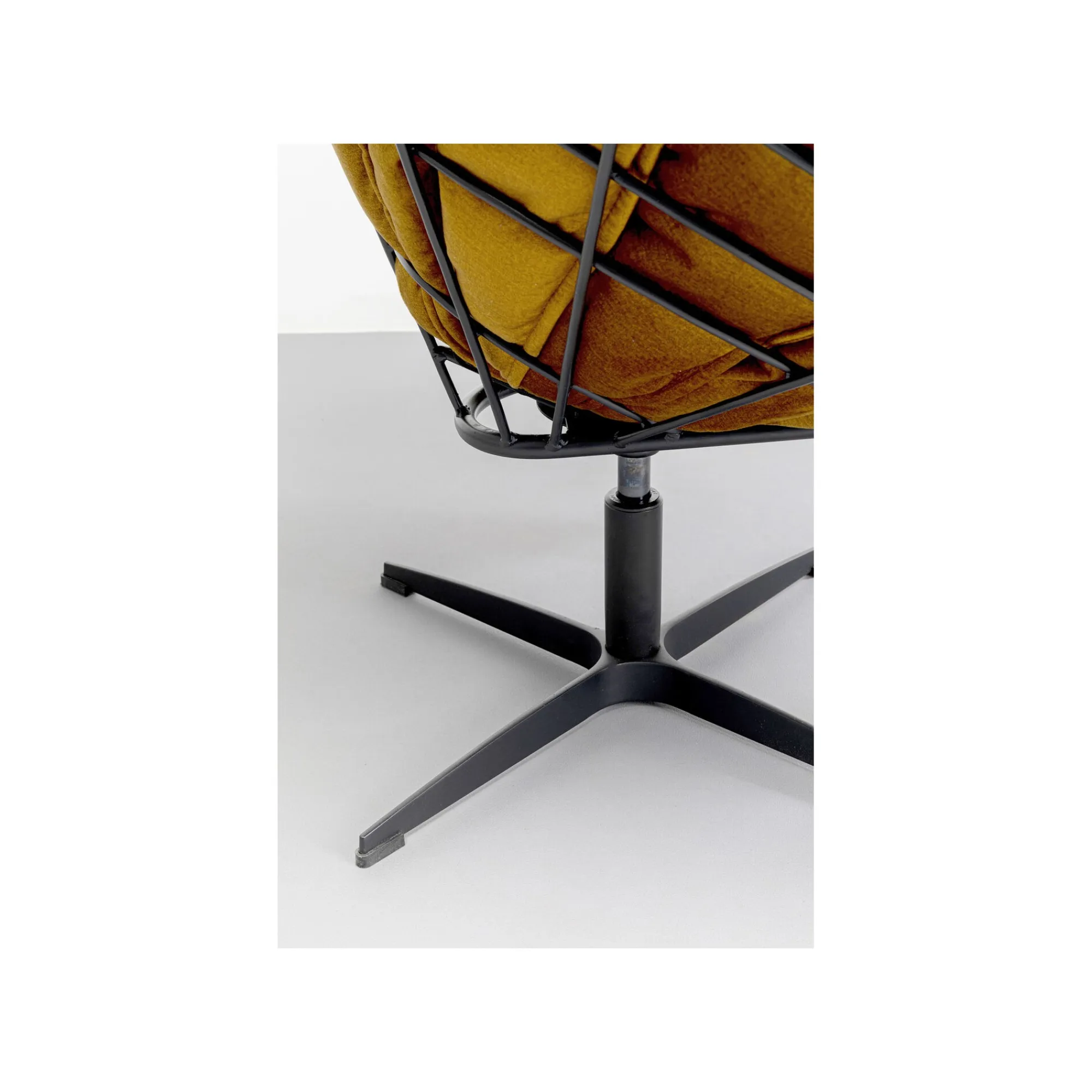 KARE Design Fauteuil Pivotant Et Repose-pieds Blossom Ocre ^ Fauteuil