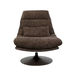 KARE Design Fauteuil Pivotant Et Repose-pieds Montreal Marron ^ Fauteuil