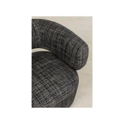 KARE Design Fauteuil Pivotant Maye Bow Noir Et Blanc ^ Fauteuil