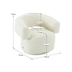 KARE Design Fauteuil Pivotant Maye Noir Et Blanc ^ Fauteuil
