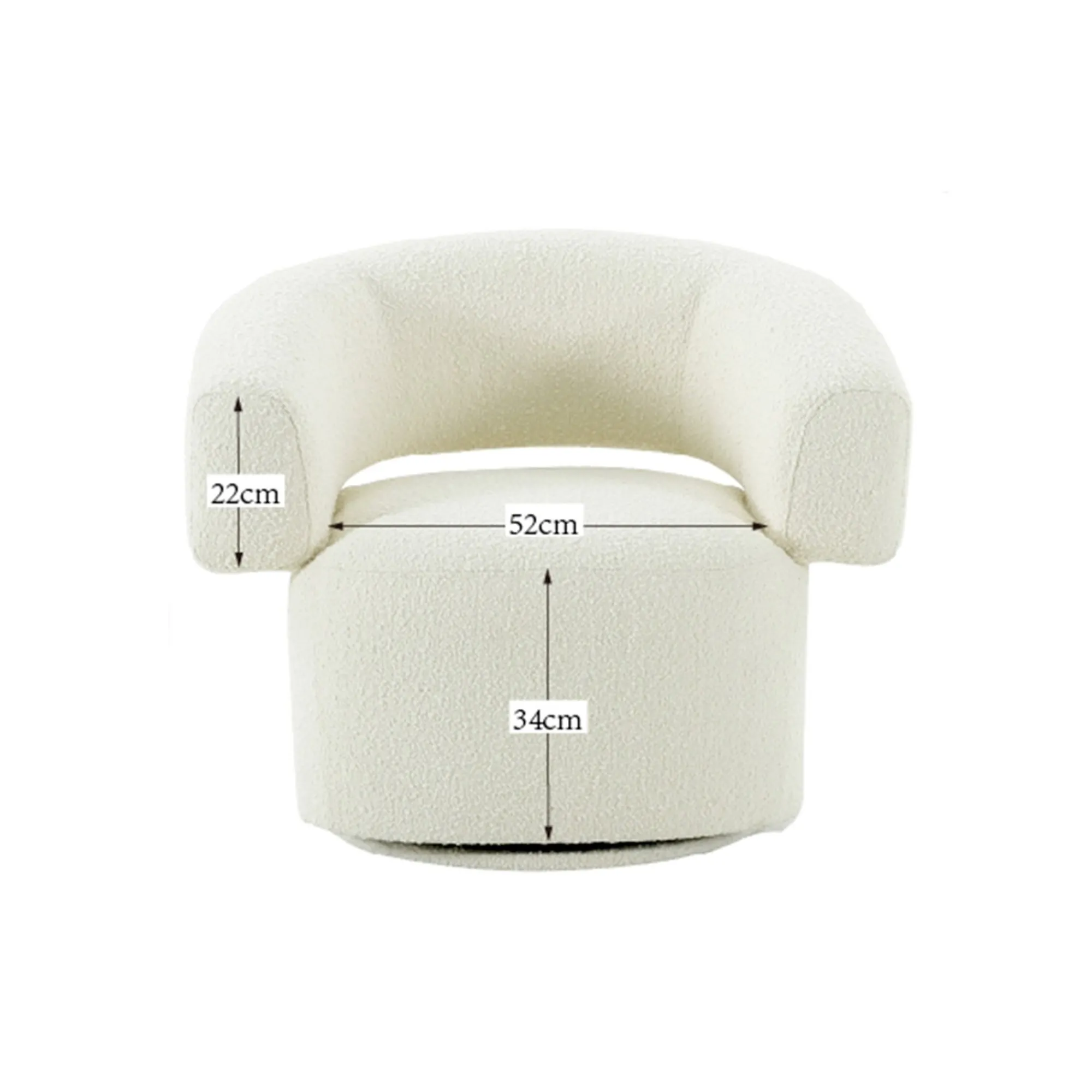 KARE Design Fauteuil Pivotant Maye Noir Et Blanc ^ Fauteuil