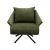 KARE Design Fauteuil Pivotant Milo Velours Vert ^ Fauteuil