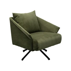 KARE Design Fauteuil Pivotant Milo Velours Vert ^ Fauteuil