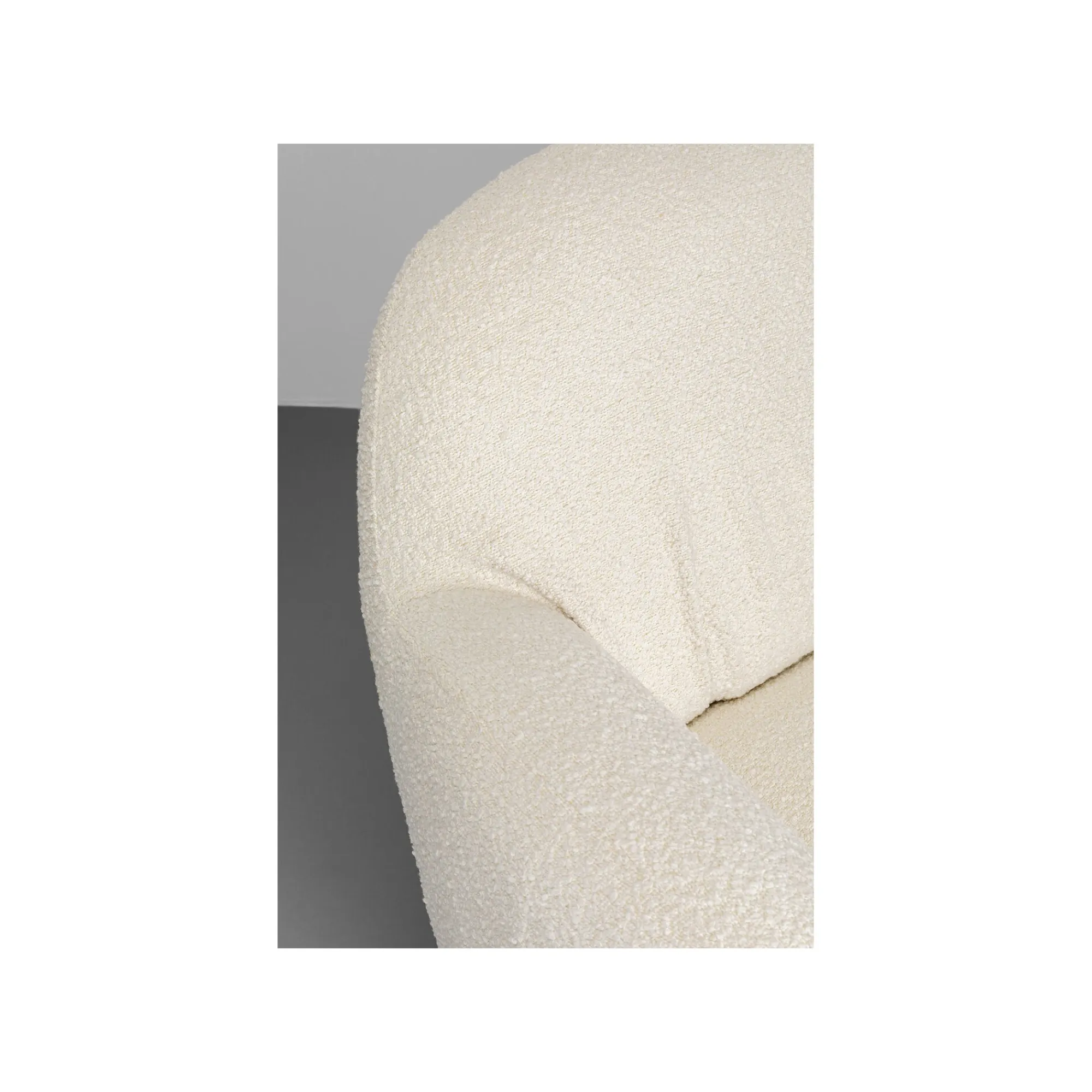 KARE Design Fauteuil Pivotant Nube Boucle Crème ^ Fauteuil