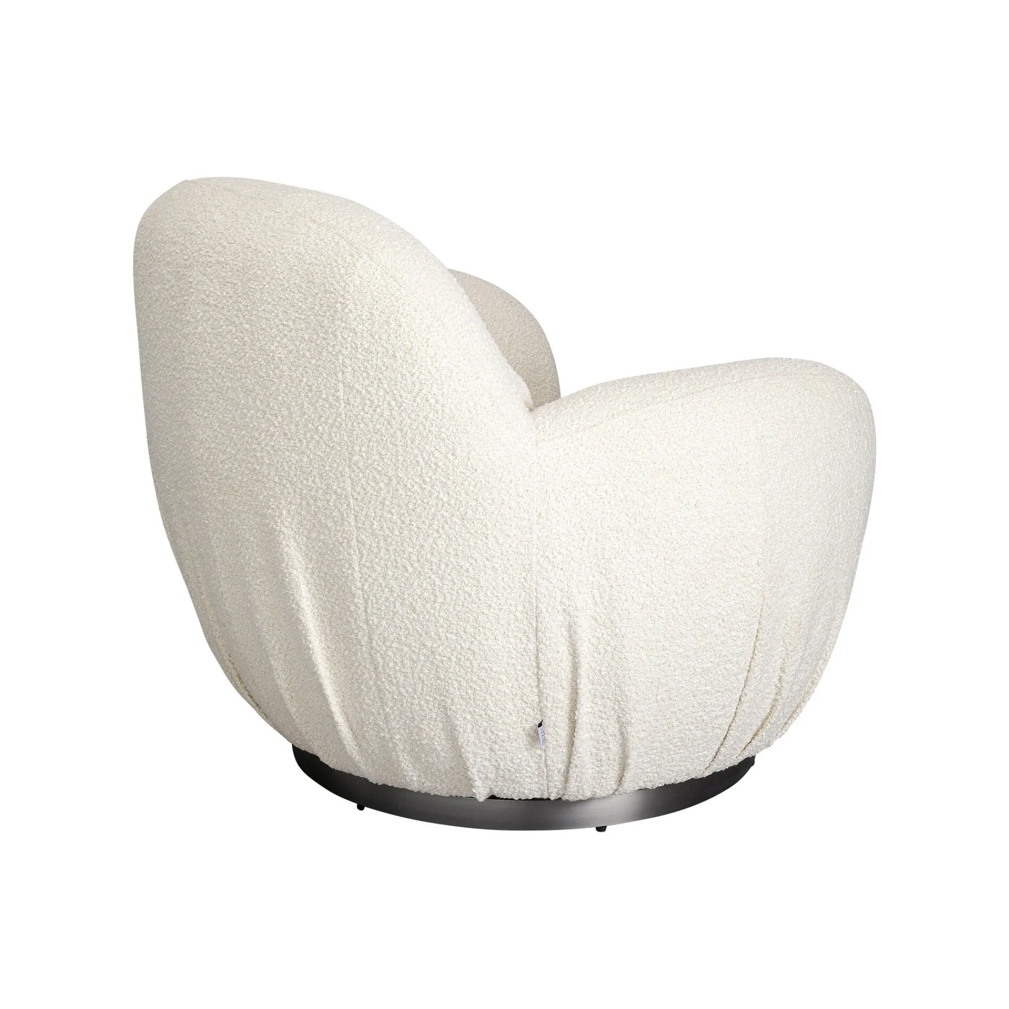 KARE Design Fauteuil Pivotant Nube Boucle Crème ^ Fauteuil