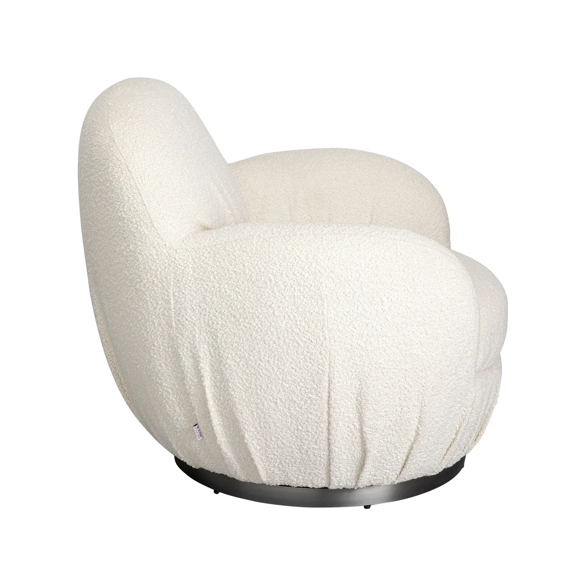 KARE Design Fauteuil Pivotant Nube Boucle Crème ^ Fauteuil
