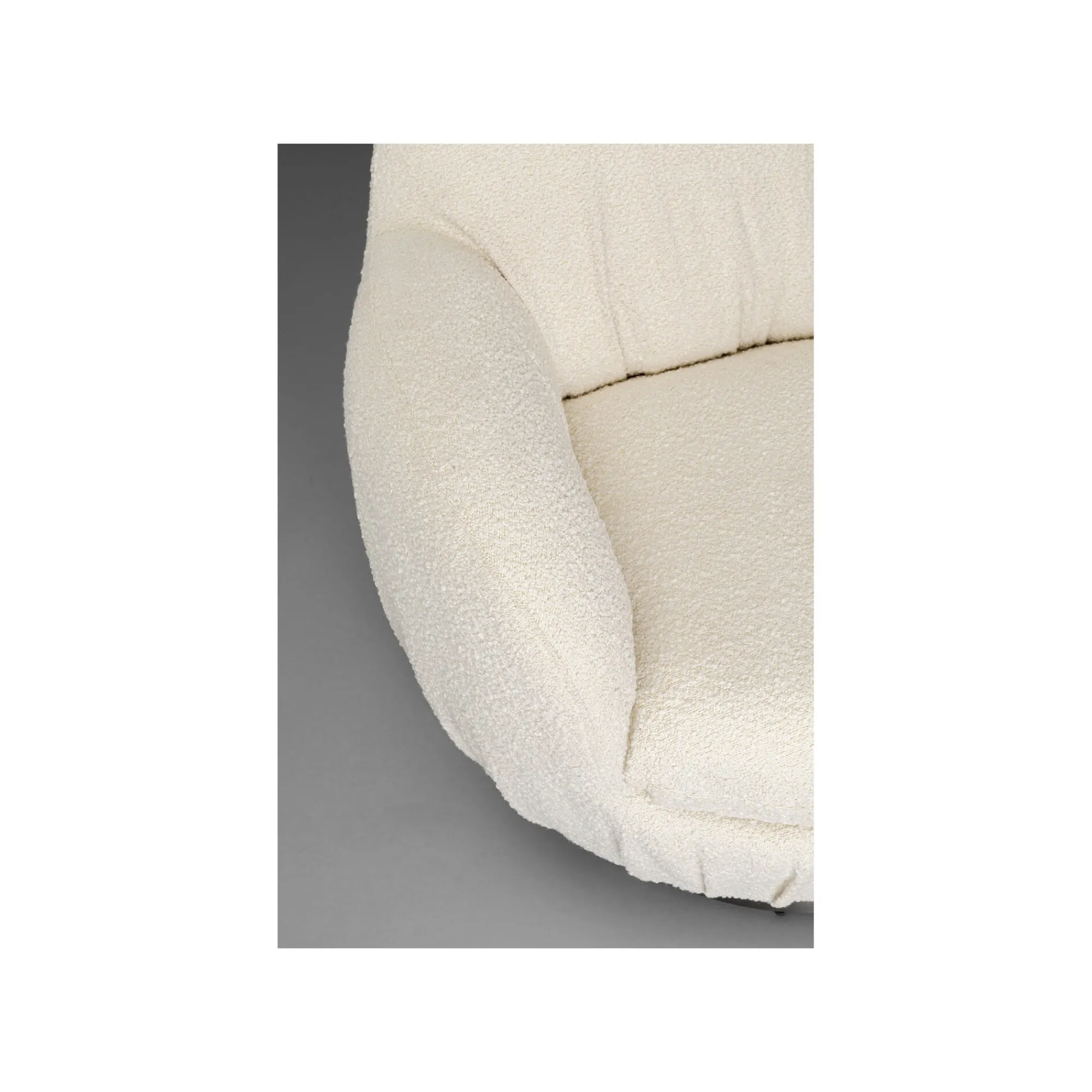 KARE Design Fauteuil Pivotant Nube Boucle Crème ^ Fauteuil