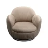KARE Design Fauteuil Pivotant Nube Velours Gris ^ Fauteuil