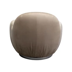 KARE Design Fauteuil Pivotant Nube Velours Gris ^ Fauteuil