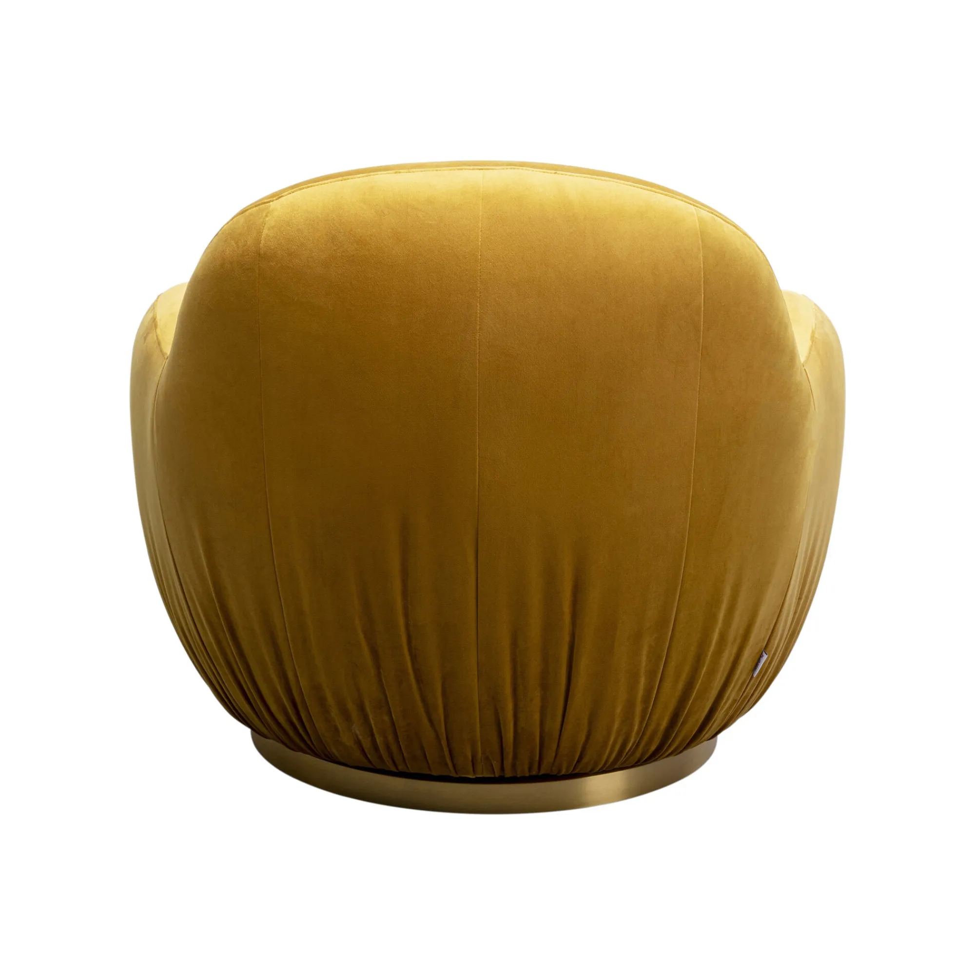 KARE Design Fauteuil Pivotant Nube Velours Jaune ^ Fauteuil