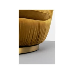 KARE Design Fauteuil Pivotant Nube Velours Jaune ^ Fauteuil