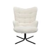 KARE Design Fauteuil Pivotant Oscar Boucle Crème ^ Fauteuil