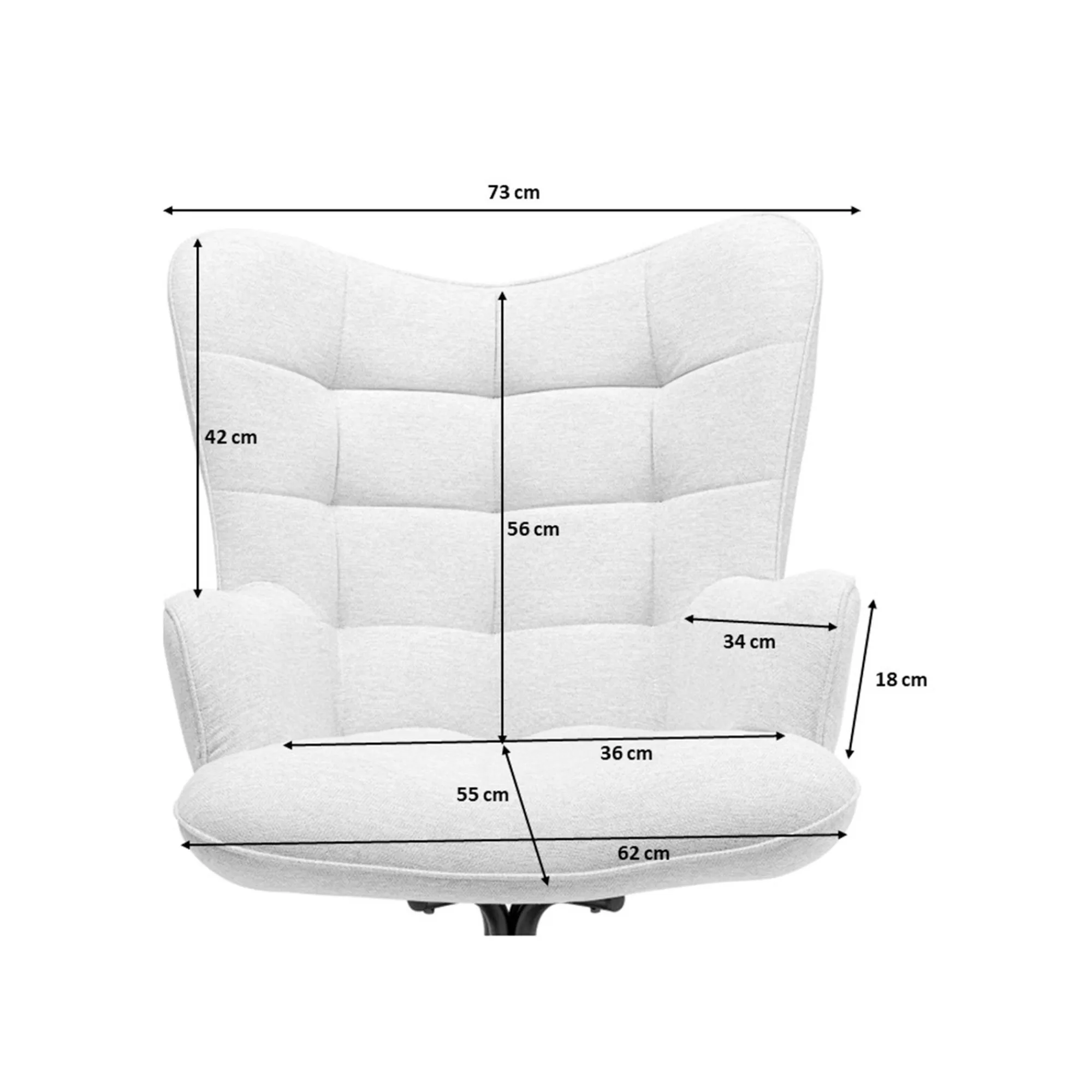 KARE Design Fauteuil Pivotant Oscar Crème ^ Fauteuil|Chaise De Bureau
